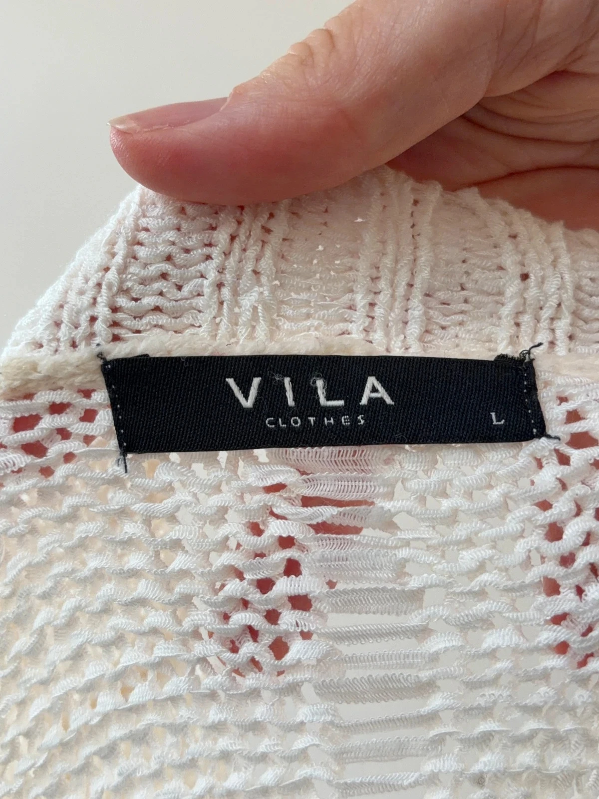 Chaleco largo de punto Vila crudo – Talla L – Excelente estado – photo 4